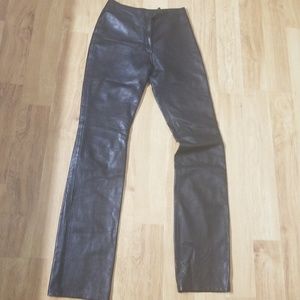Leather pants black